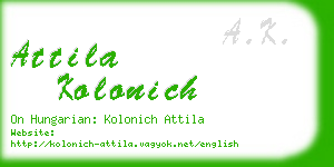 attila kolonich business card